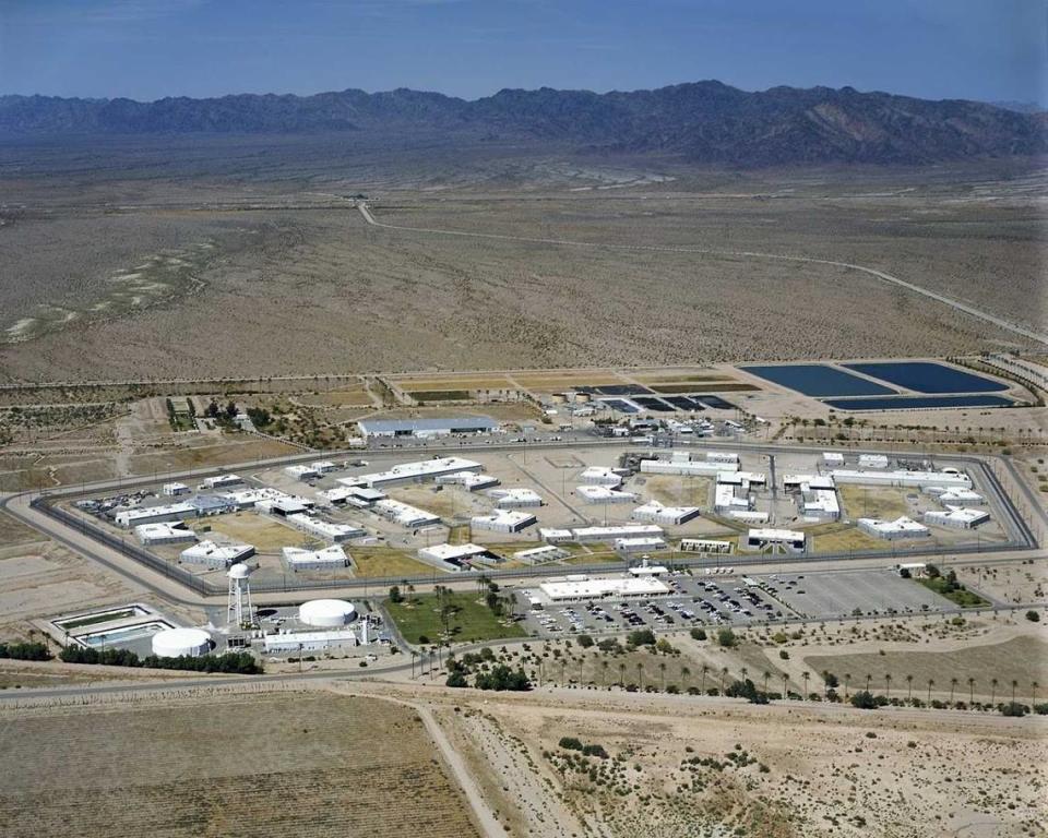 California officials in December 2022 announced the closure of Chuckwalla Valley State Prison in Riverside County, seen in 2005, and cutbacks at six prisons, including one in Sacramento County.