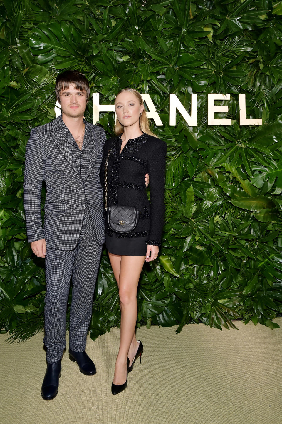 Joe Keery and Maika Monroe attend a Chanel event on September 12, 2019 in Los Angeles, California. | Stefanie Keenan—WireImage/Getty Images