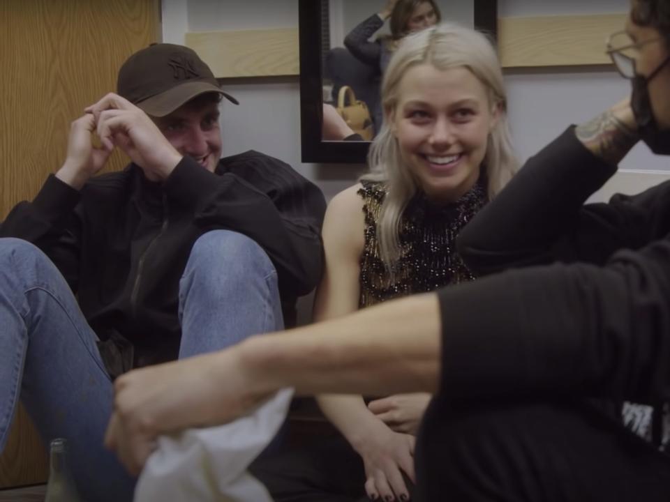 Paul Mescal and Phoebe Bridgers in Bridgers' music video for "Sidelines."