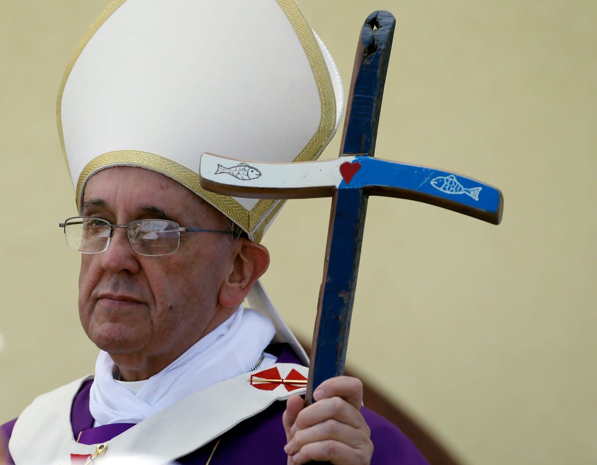 In July a sympathetic Pope told a transgender person ‘God loves us as we are’  (AP)