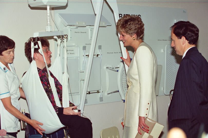 HRH The Princess of Wales, Princess Diana, visits Papworth Hospital in 1993