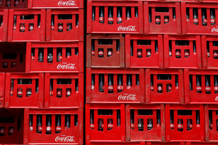 FILE PHOTO: Coca-Cola crates are pictured in Abuja, Nigeria September 19, 2018. REUTERS/Afolabi Sotunde/File Photo