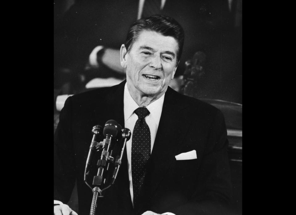 In 1982, President Ronald Reagan began <a href="http://www.youtube.com/watch?feature=player_embedded&v=2QFLsxeEl5I#!" target="_hplink">his first official State of the Union address</a> with a joke that poked fun at the media:     <blockquote>"President Washington began this tradition in 1790, after reminding the nation that the destiny of self-government and the preservation of the sacred fire of liberty is finally staked on the experiment entrusted to the hands of the American people.     "For our friends in the press who place a high premium on accuracy, let me say, I did not actually hear George Washington say that." </blockquote> 