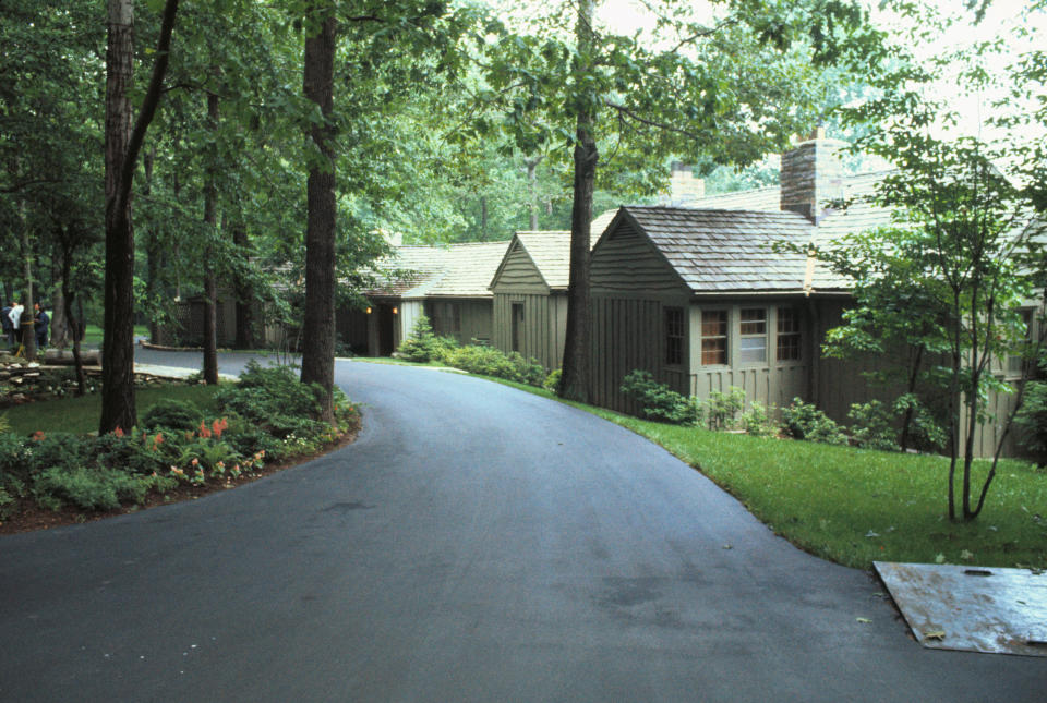 The lodge in the Catoctin Mountains in Maryland is used as a retreat for the US president.