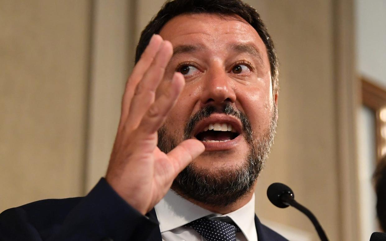 Matteo Salvini has told Italians that he will be back, despite being forced out of government - Xinhua / Barcroft Media