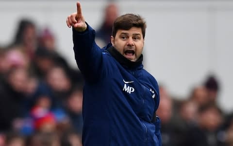 Mauricio Pochettino gestures on the sidelines at Stoke  - Credit: Reuters