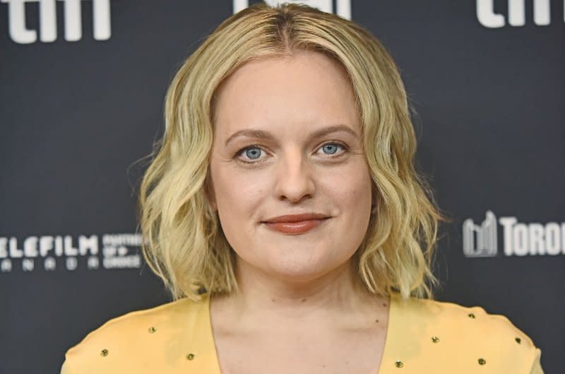 Elisabeth Moss confirmed her pregnancy on "Jimmy Kimmel Live!" File Photo by Chris Chew/UPI