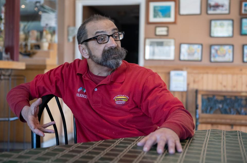 Franco Manzi talks Friday about his journey to the United States and opening Franco's Italian Restaurant in Pensacola, along with Giovanni Volpara and the late Gennaro "Geno" Intermoia, 23 years ago.