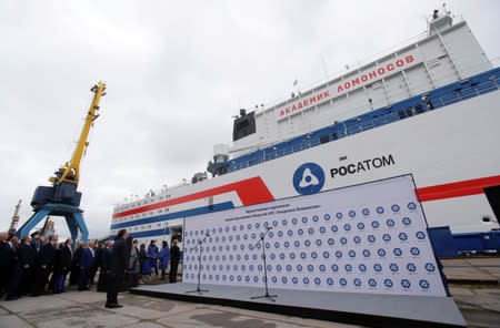 Russia's floating nuclear power plant Akademik Lomonosov leaves Murmansk