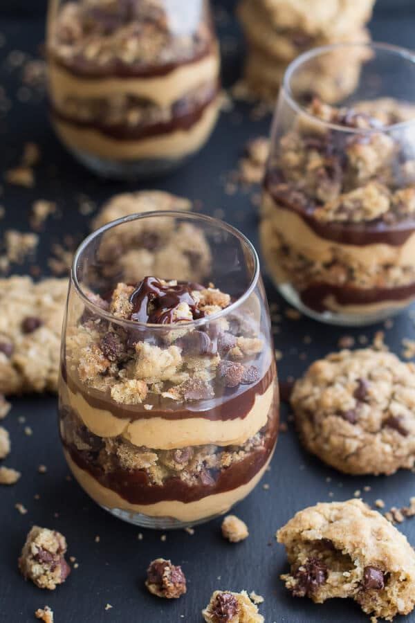 Oatmeal Chocolate Chip Cookie Peanut Butter Parfaits