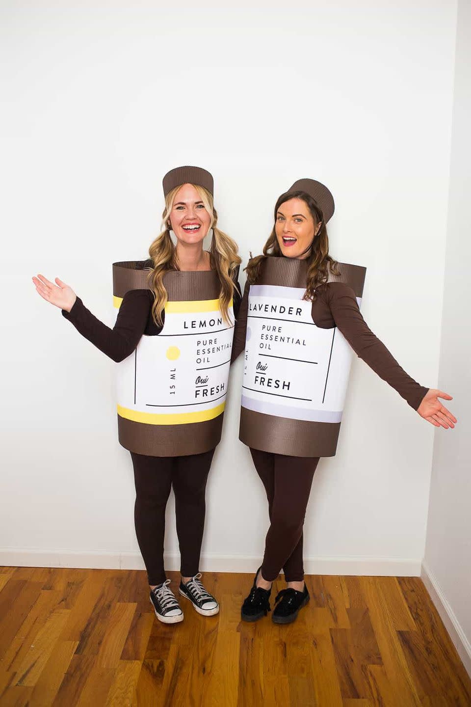 <p>This refreshing idea can work for best friends or siblings. Feel free to customize the costume with your favorite essential oil scent. </p><p><strong>Get the tutorial at <a href="https://abeautifulmess.com/2018/10/essential-oil-halloween-costume.html" rel="nofollow noopener" target="_blank" data-ylk="slk:A Beautiful Mess;elm:context_link;itc:0;sec:content-canvas" class="link ">A Beautiful Mess</a>.</strong></p><p><strong><a class="link " href="https://www.amazon.com/gp/product/B07772C7B2?tag=syn-yahoo-20&ascsubtag=%5Bartid%7C10050.g.22118522%5Bsrc%7Cyahoo-us" rel="nofollow noopener" target="_blank" data-ylk="slk:SHOP CARDBOARD;elm:context_link;itc:0;sec:content-canvas">SHOP CARDBOARD</a><br></strong></p>