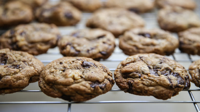 cookies cooling on tray