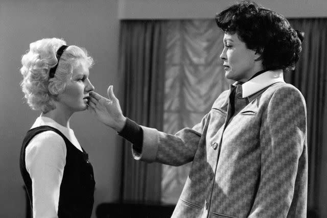 Diana Scarwid (left) and Faye Dunaway in 'Mommie Dearest'