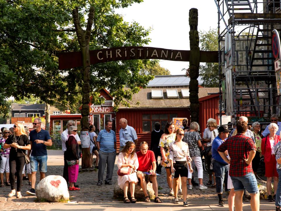 Tourists in Christiania in 2019.