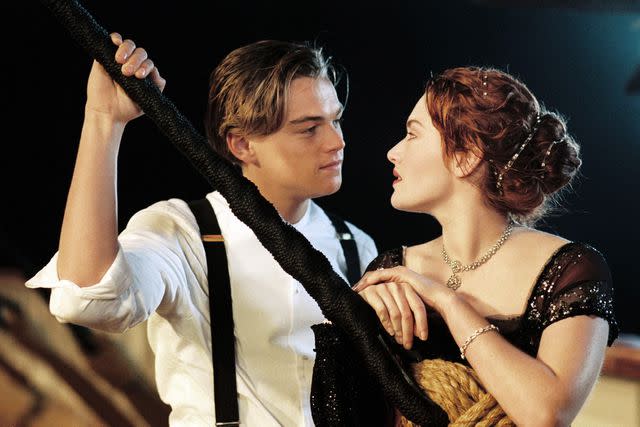 <p>20th Century Fox/Paramount/Kobal/Shutterstock </p> Leonardo Dicaprio and Kate Winslet in <i>Titanic</i>, 1997