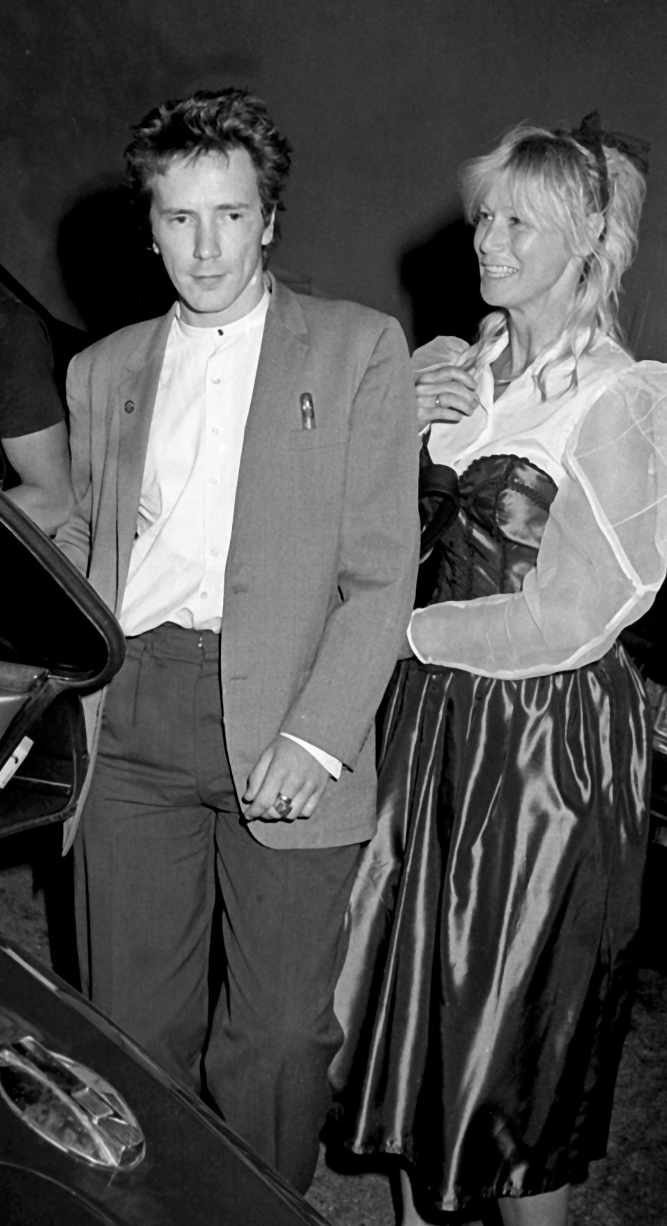  John Lydon and Nora Forster in 1984. (Ron Galella/Ron Galella Collection via Getty Images)