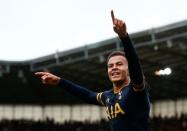 Britain Soccer Football - Stoke City v Tottenham Hotspur - Premier League - bet365 Stadium - 10/9/16 Tottenham's Dele Alli celebrates scoring their third goal Reuters / Peter Nicholls Livepic