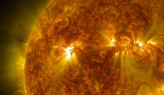 Sunspot AR1748 erupted with a medium-class M3.2 flare on May 17, 2013.