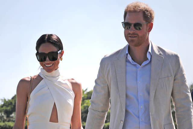 <p>Yaroslav Sabitov/PA Images via Getty</p> Meghan Markle and Prince Harry attend the Royal Salute Polo Challenge in Florida on April 12, 2024