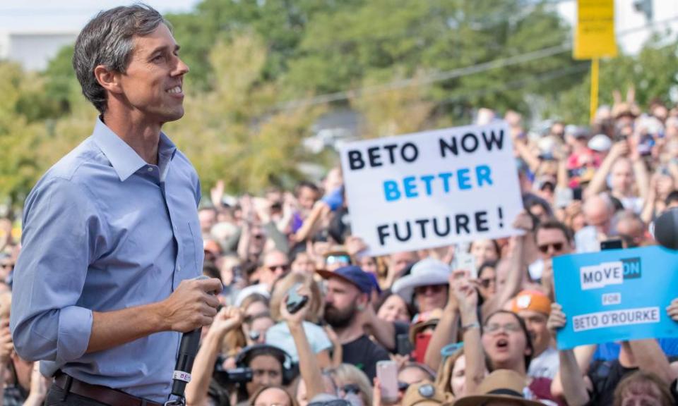 Beto ORourke at an event in Austin, Texas on 4 November.