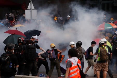 Protest to demand authorities scrap a proposed extradition bill with China, in Hong Kong