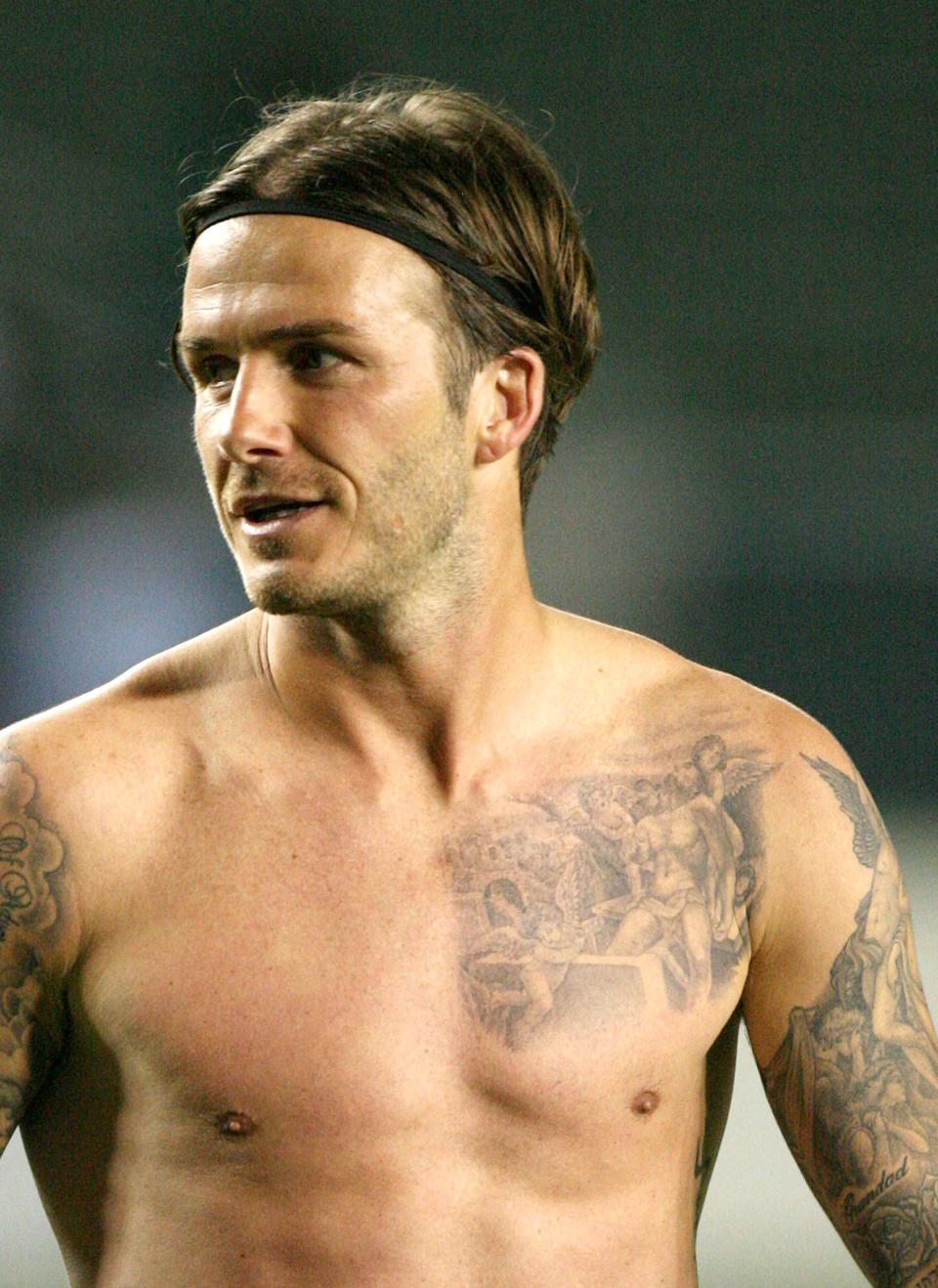 David Beckham et son tatouage "Jésus porté par 3 chérubins"