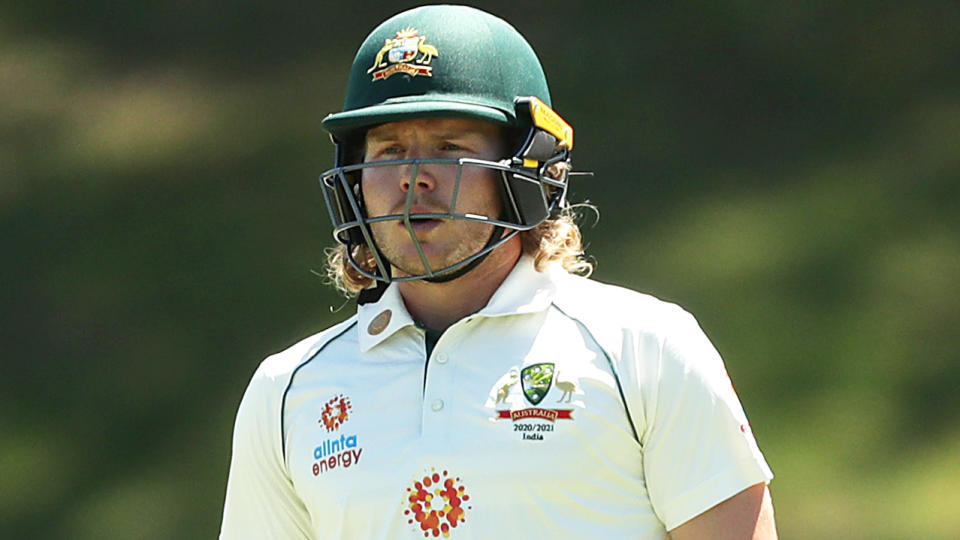 Will Pucovski and fellow Test hopeful Joe Burns were both dismissed cheaply in Australia A's clash with India on Monday. (Photo by Mark Metcalfe/Getty Images)