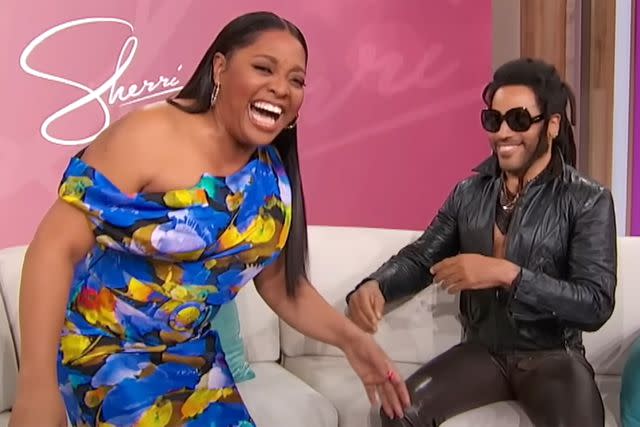 <p>Sherri/YouTube</p> Sherri Shepherd and Lenny Kravitz on 'Sherri'