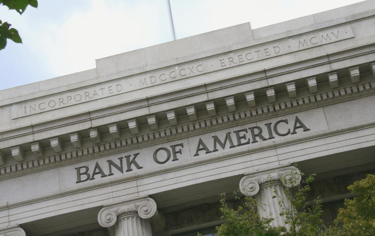 The Bank of America building is seen in Washington,DC on September 18, 2008.