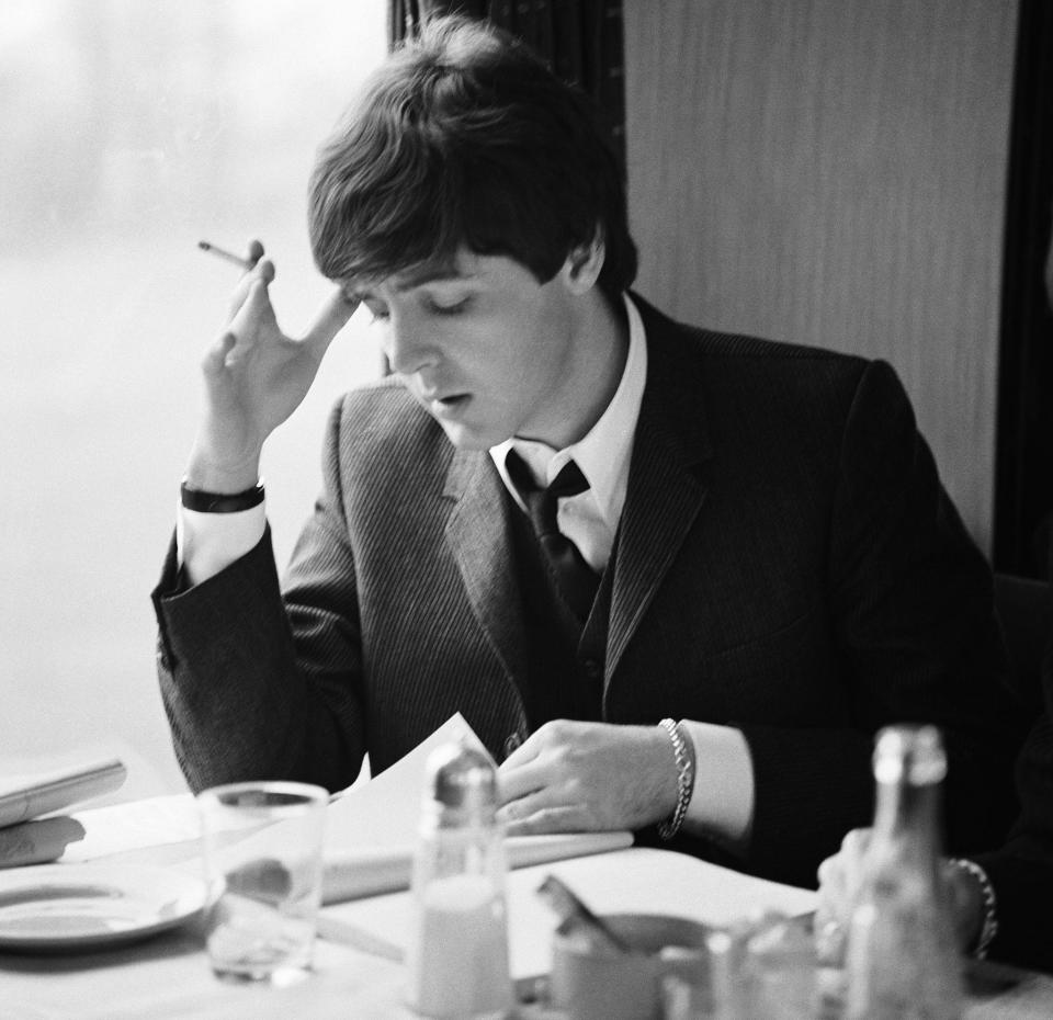 Paul McCartney filming A Hard Day's Night