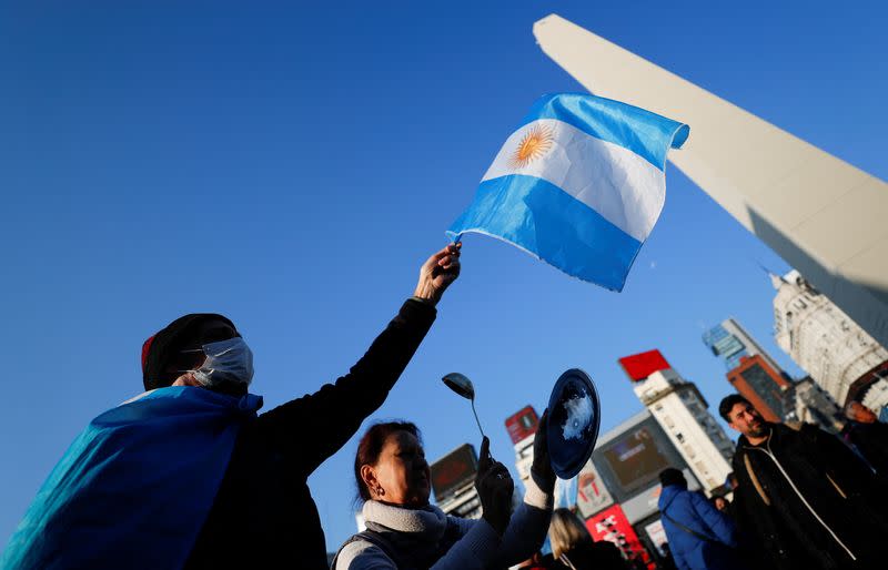 Protest against Argentina's President Alberto Fernandez's administration, on Independence Day, in Buenos Aires