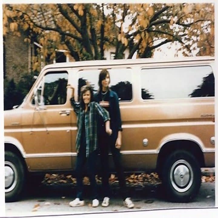 Tanya Van Cuylenborg and Jay Cook with the van they drove to the United States, a bronze 1977 Ford Club wagon. The van was located in Whatcom County (Washington state), locked up and abandoned