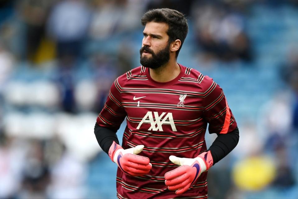 Liverpool goalkeeper Alisson Becker will miss the Premier League clash with Chelsea  (Getty Images)