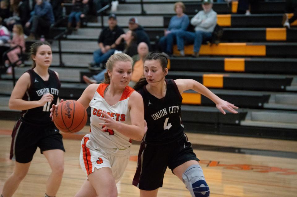 Jonesville Senior Mackenzie Baker (4) was named the League MVP