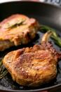 <p>Pork chops have the potential to be juicy, tender, and flavourful, really! This oven-baked method will ensure your pork has a delicious crust and a perfectly cooked interior. </p><p>Get the <a href="https://www.delish.com/uk/cooking/recipes/a29186909/oven-baked-pork-chops-recipe/" rel="nofollow noopener" target="_blank" data-ylk="slk:Garlic Rosemary Pork Chops;elm:context_link;itc:0;sec:content-canvas" class="link ">Garlic Rosemary Pork Chops</a> recipe.</p>