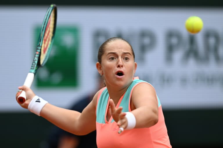 Beaten champion: Latvia's Jelena Ostapenko lost in the first round of the Birmingham WTA Tour event (Bertrand GUAY)