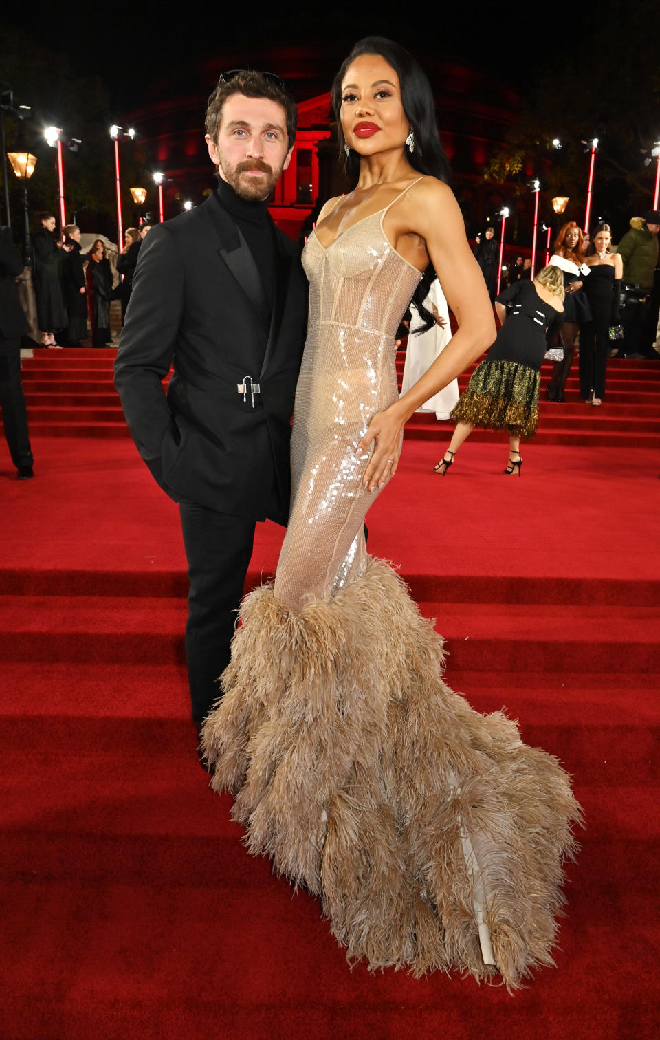 LONDON, ENGLAND - DECEMBER 05: David Koma and Emma Weymouth, Marchioness of Bath, attend The Fashion Awards 2022 at Royal Albert Hall on December 5, 2022 in London, England. (Photo by David M. Benett/Dave Benett/Getty Images)