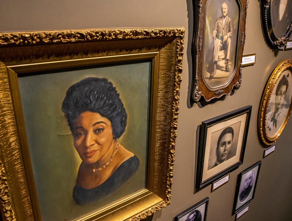Framed portraits, donated by John Charles Bryant, are shown on display in "A Free Life: The Powell-Bryant Family" in The History Museum’s permanent collection on Tuesday, Jan. 4, 2021, in South Bend.