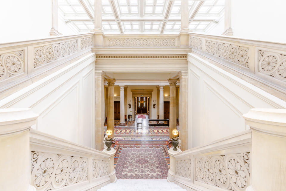 The staircase at Whitbourne Hall.