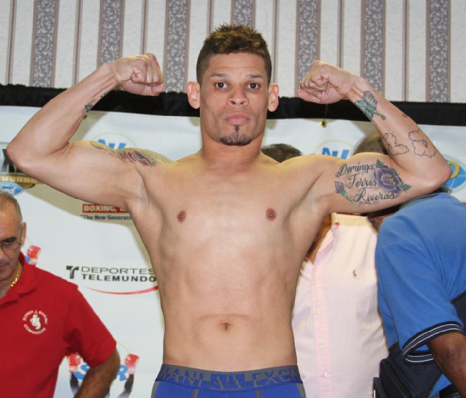 KISSIMMEE, FL - OCTOBER 18: In this handout image provided by All Star Boxing, Tuto Zabala poses during weigh-ins on October 18, 2012 in Kissimmee, FL. (Photo by Ed Keenan/All Star Boxing via Getty Images)