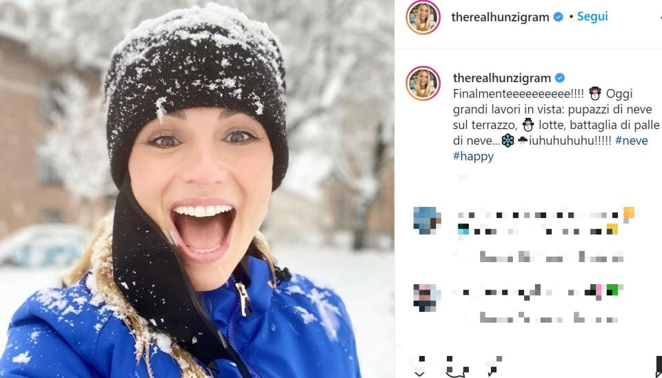 La maxi nevicata a Milano conquista i vip. Valanga di storie, video e post sui profili Instagram delle celebrità.