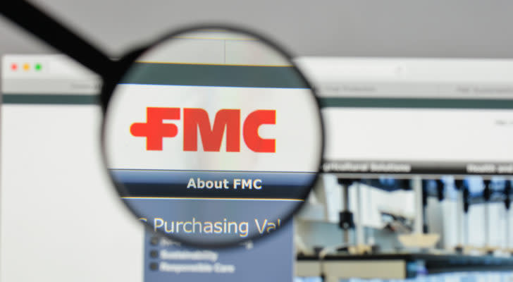 FMC logo on the website homepage FMC stock