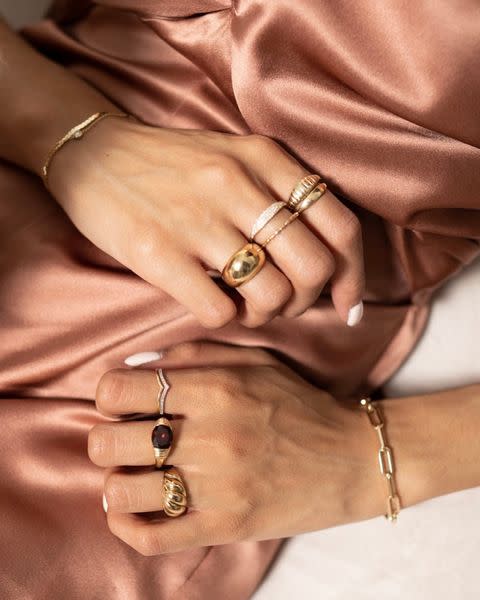 <p>Mejuri counts the Duchess of Cambridge, Selena Gomez, Bella Hadid and Billie Eilish as fans – which tells you everything you need to know about how versatile its pieces are. The 'everyday' fine jewellery brand champions sustainability; always working with traceable or recycled silver and gold, as well as sustainably-sourced diamonds. ELLE's favourites? The cult <a href="https://go.linkby.com/UCMIIJBB" rel="nofollow noopener" target="_blank" data-ylk="slk:Croissant Dôme hoops;elm:context_link;itc:0;sec:content-canvas" class="link ">Croissant Dôme hoops</a> and the <a href="https://mejuri.com/gb/en/shop/products/eu-wishbone-stacker-set" rel="nofollow noopener" target="_blank" data-ylk="slk:Wishbone stacking rings;elm:context_link;itc:0;sec:content-canvas" class="link ">Wishbone stacking rings</a>.</p><p><a class="link " href="https://go.linkby.com/PIBCRGNH" rel="nofollow noopener" target="_blank" data-ylk="slk:SHOP MEJURI NOW;elm:context_link;itc:0;sec:content-canvas">SHOP MEJURI NOW</a></p><p><a href="https://www.instagram.com/p/CltqFQYuHkU/?hl=en" rel="nofollow noopener" target="_blank" data-ylk="slk:See the original post on Instagram;elm:context_link;itc:0;sec:content-canvas" class="link ">See the original post on Instagram</a></p>