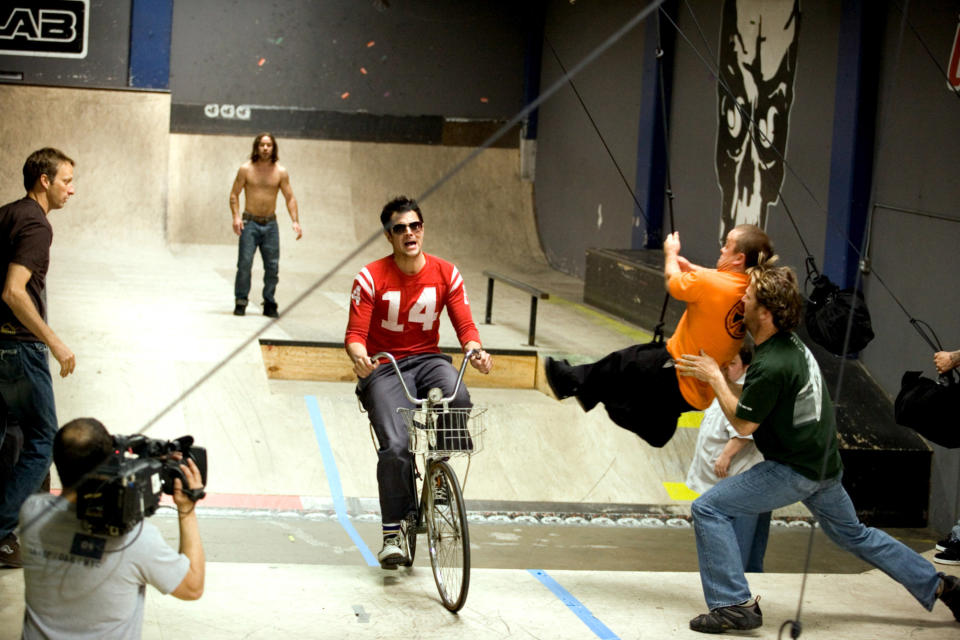 A scene from the second Jackass movie