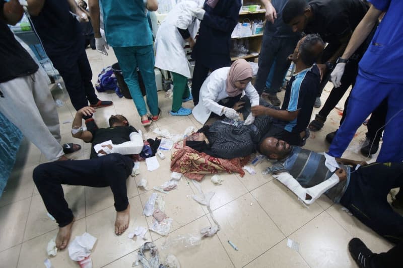 Injured Palestinians receive medical treatment at Al-Aqsa Martyrs Hospital following simultaneous Israeli attacks on Nuseirat Refugee Camp, al-Bureij Refugee Camp and al-Maghazi Refugee Camp. Israeli special forces rescued four hostages in broad daylight on Saturday from the Nuseirat refugee district in the centre of the Gaza Strip after 246 days in captivity, the army said. Omar Naaman/dpa