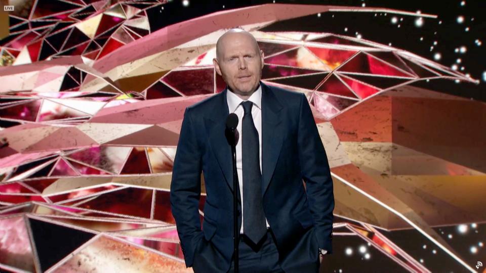 In this screengrab, Bill Burr speaks onstage for the 63rd Annual GRAMMY Awards Premiere Ceremony broadcast on March 14, 2021.