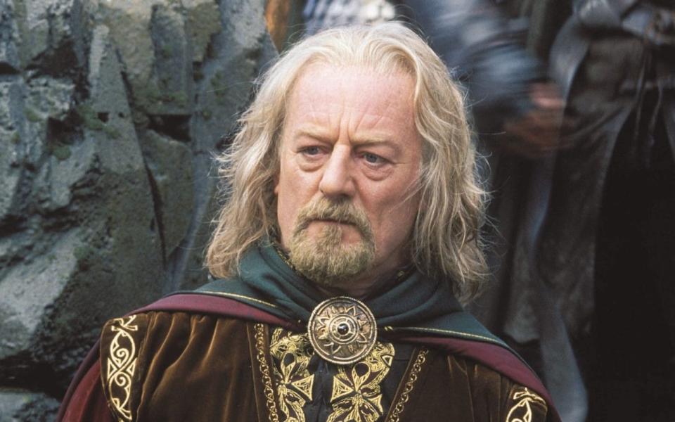 Hill as King Théoden in Lord of the Rings: The Two Towers