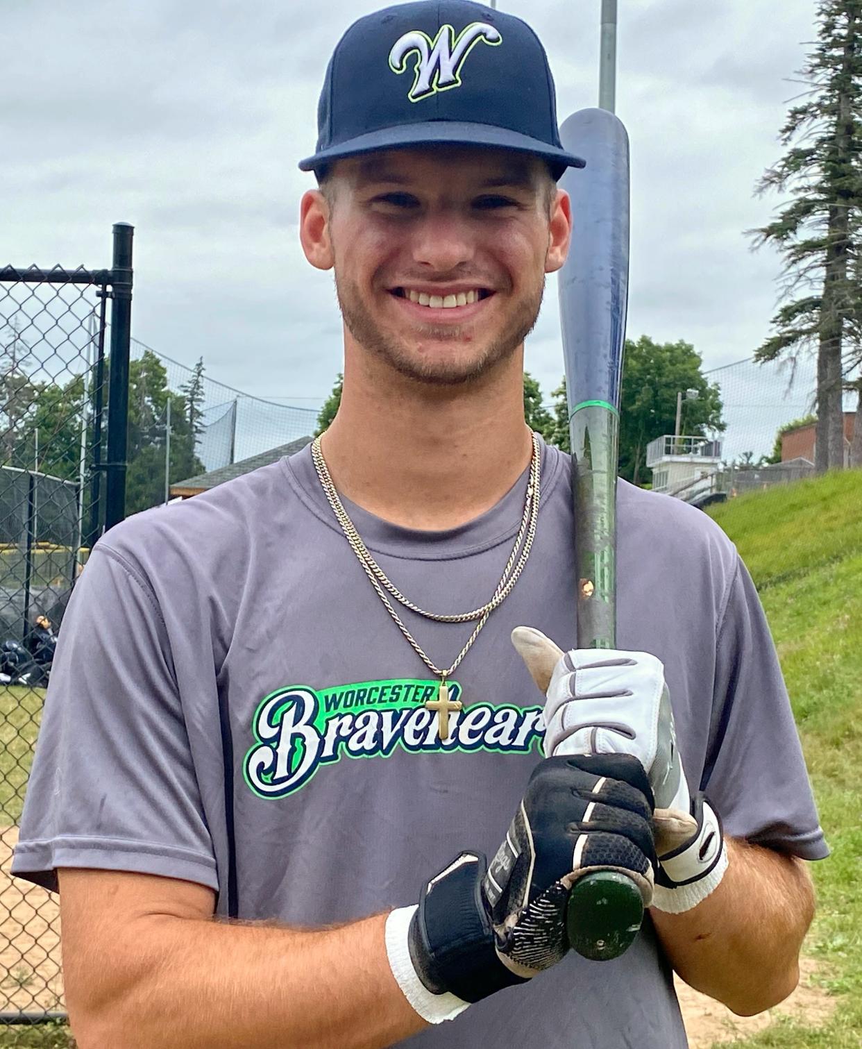 Worcester Bravehearts outfielder Sebastian Mexico.