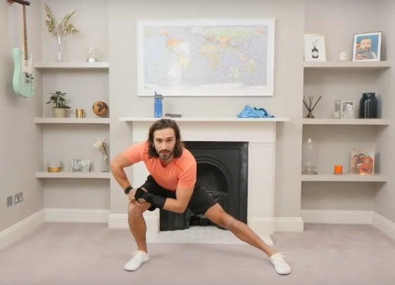 Joe Wicks records a PE class every weekday morning