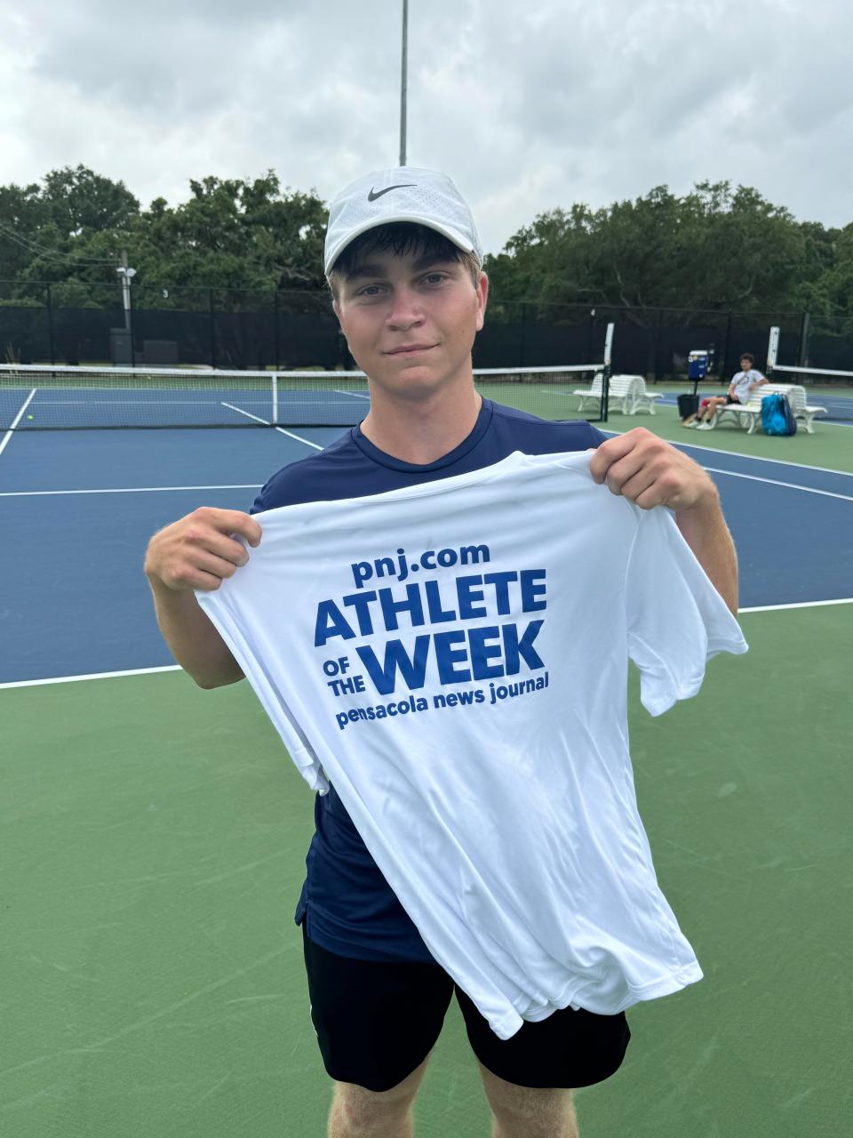Pensacola Catholic boys tennis's Andrew Swan won the PNJ Athlete of the Week award for the week of April 15-20.